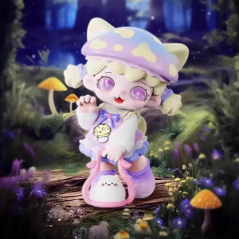 

QIRGION Mioco Companion Kawaii Cat Ear Anime Action Figure Cute Blind Box Desktop Ornament Trendy Gift for Girls Collectible