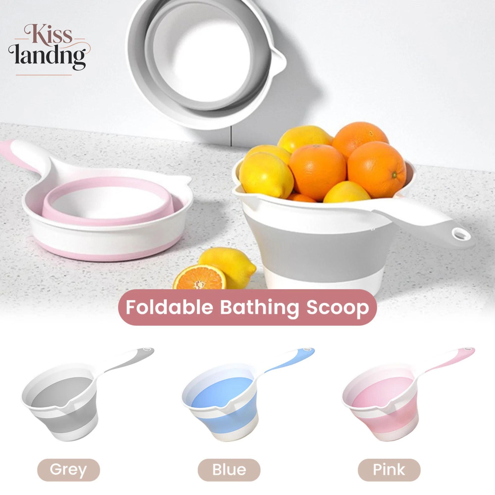 Baby Bath Rinsing Cup Large Capacity Anti-Slip Shampoo Rinse Cup with Hanging Hole for Mess-Free Hair Washing