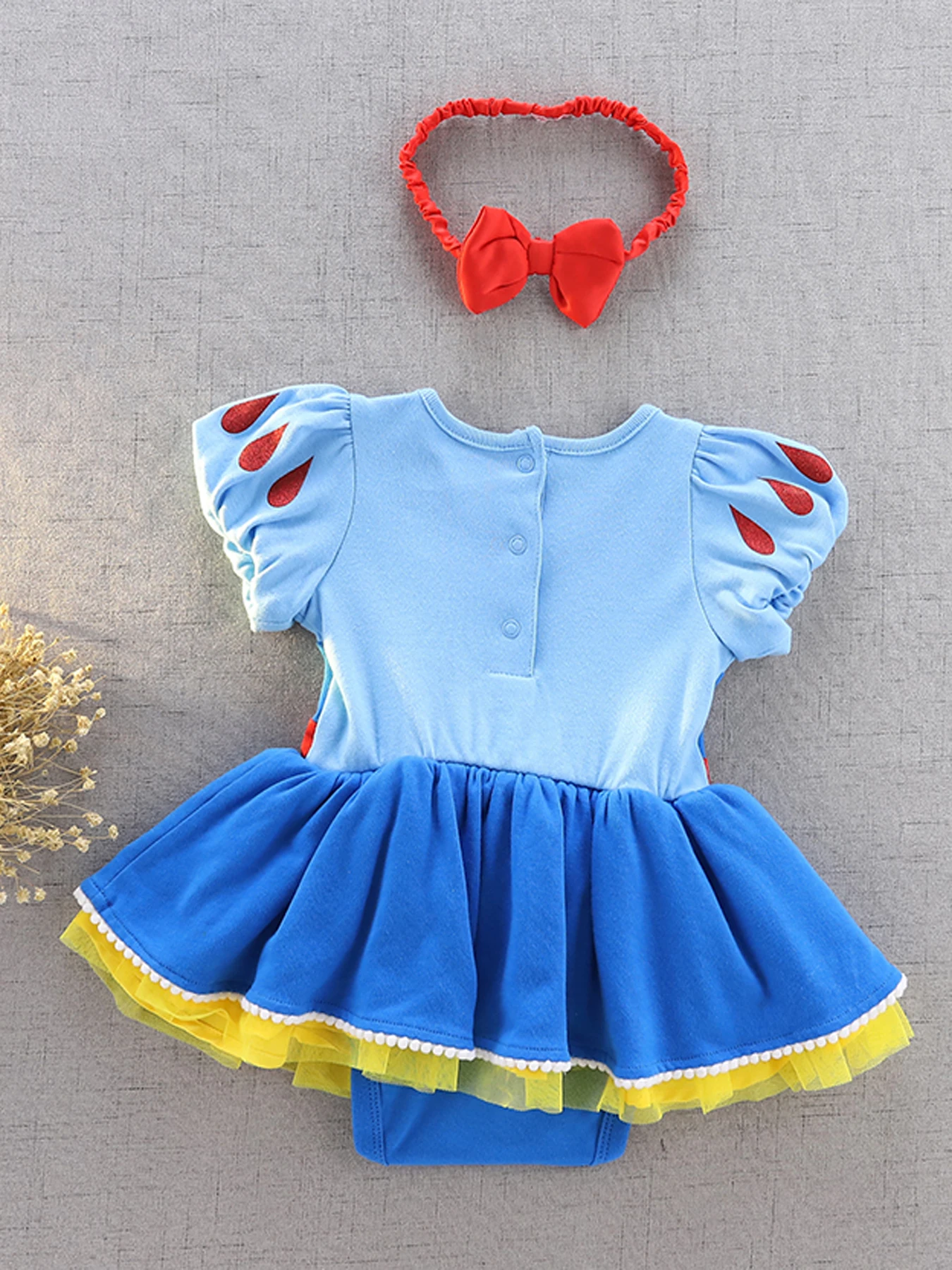 Snow Queen Princess Costume Dress Up for Baby Toddler Girls Halloween Birthday Party Fancy Outfit for 6 Months to Size 6, Blue