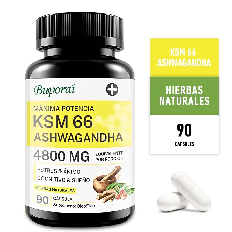 

KSM-66 Ashwagandha Capsules 4800mg - Anxiety Relief,Stress Reduction, Sleep Improvement, Mood Support Supplement