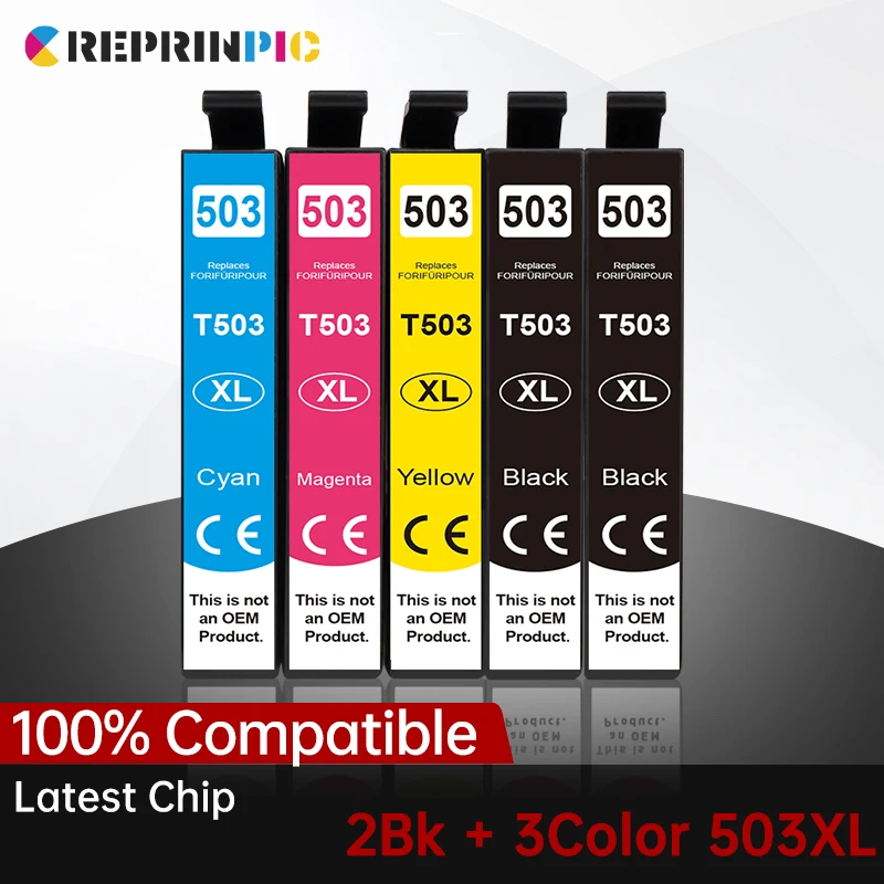 Cartucho de tinta 503XL para impresora Epson T 503 XL T503XL compatible con XP 5200 5205 WF 2960DWF WF-2965DWF WorkForce