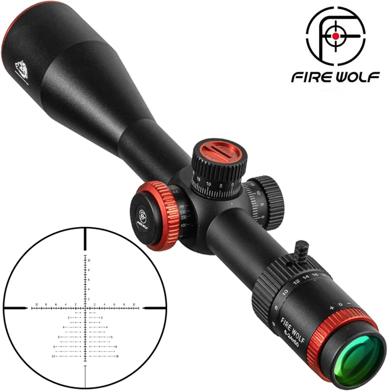 FIRE WOLF QZ 6-24X50 FFP Hunting Optical Sight Sniper Riflescope Tactical Airsoft Accessories Spotting Scope for Rifle Hunting