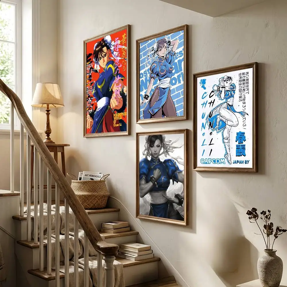 Classic Game S-Street F-Fighter-Chunli Poster For Bedroom Gamer Room Decor Restaurant Wall Trendy Aesthetic Gift