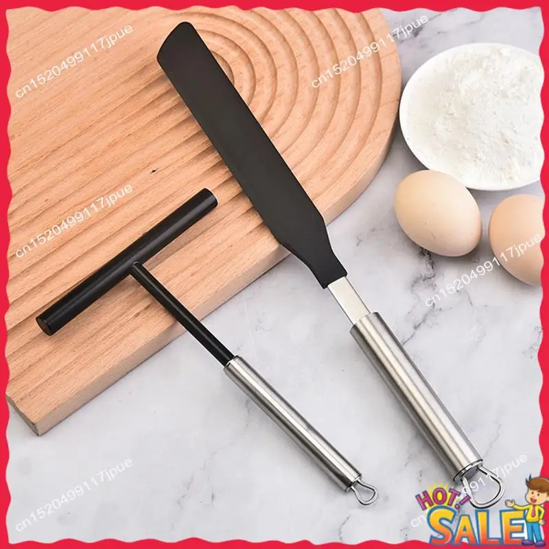 BOFO Crepe Spreader Spatula Set Crepe Pan Making Tools Batter Spreader Kitchen Utensils Stainless Steel Spreading Tools
