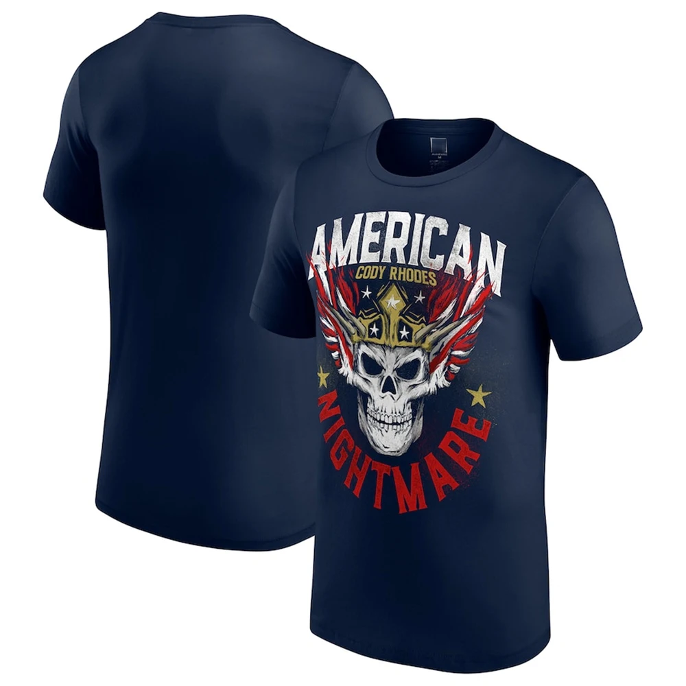 Cody Rhodes Crowned Skull Americana Wrestling Sports T-Shirt Men Hot Sale New Summer Women Short Sleeve Tops Shirts Children