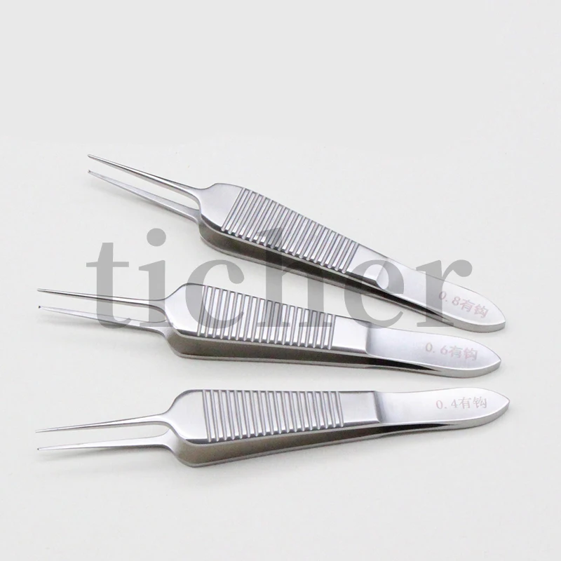 Nano traceless dupla pálpebra pinças oftálmica plataforma dente enterrado ferramentas de rosca microcosm cosméticos equipamentos de plástico