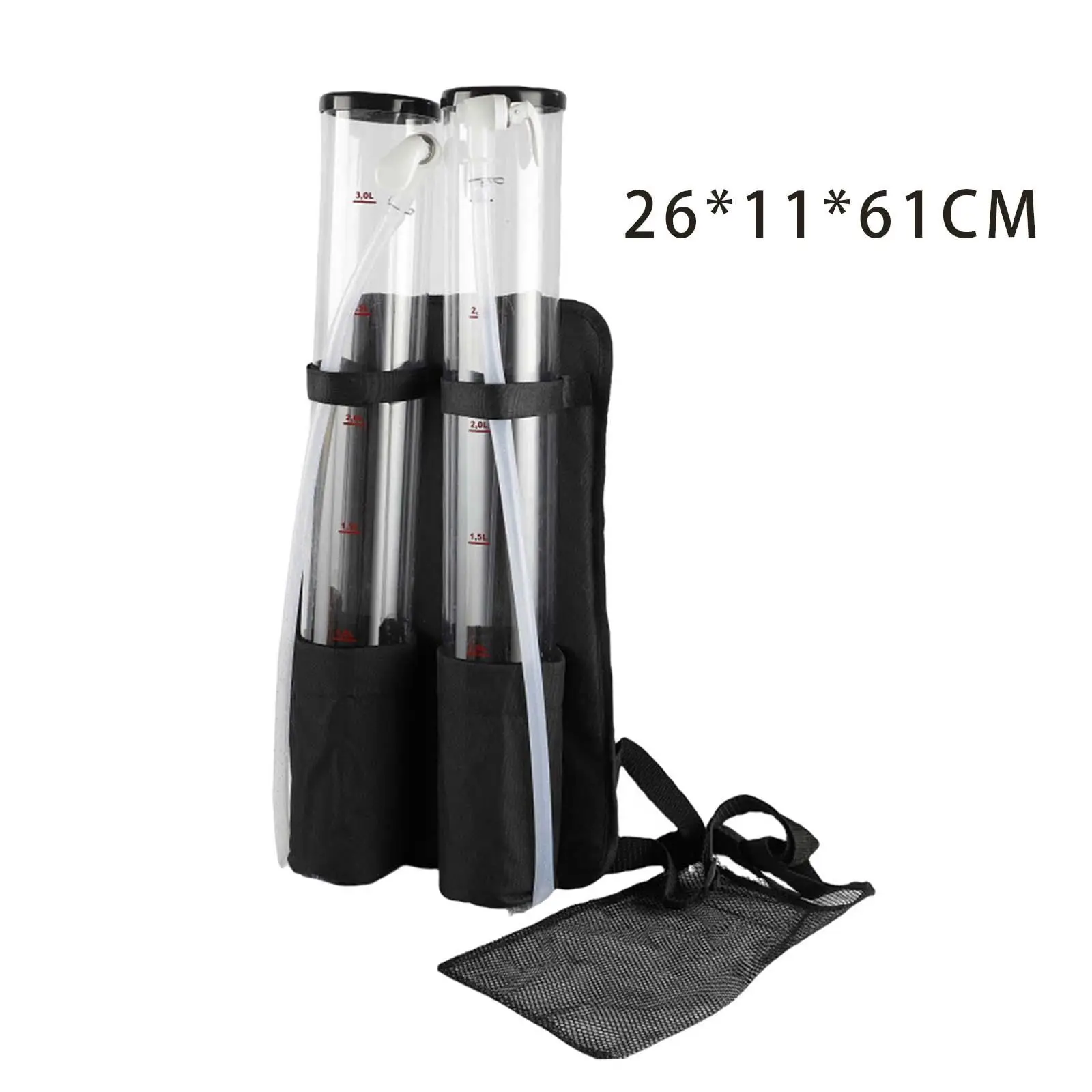 Double Beverage Dispenser Backpack with Padded Back and Straps 6 Liter Drink Machine for Barbecue and Beer Gathering