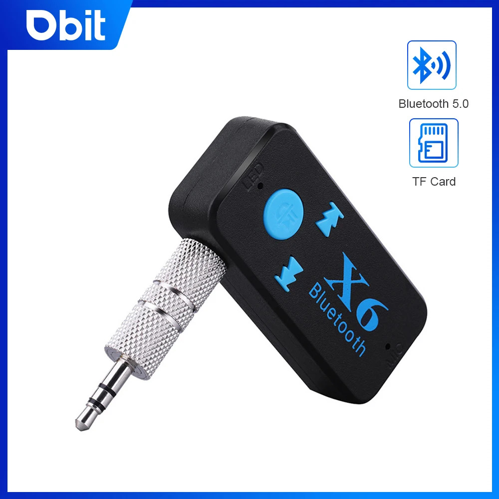 AUX Car Bluetooth Receiver 3.5mm Wireless Bluetooth 5.0 Adapter Audio Converter Stereo Hands-Free TF Card Playback