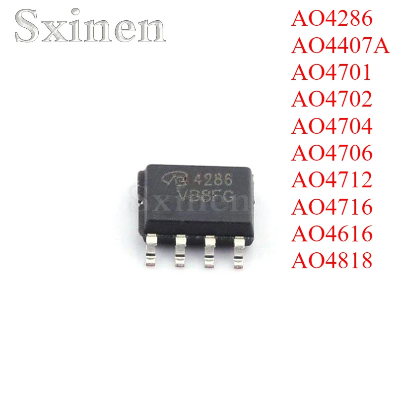 

10PCS/LOT AO4286 AO4407A AO4701 AO4702 AO4704 AO4706 AO4712 AO4716 AO4616 AO4818