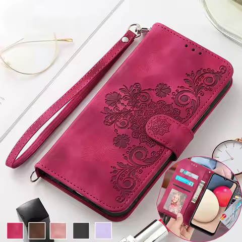 Flip Leather Case for Samsung Galaxy S25 Edge S24 S23 FE S22 Ultra S21 S20 Plus S10 S9 Plus Note 20 Ultra Card Solt Wallet Cover