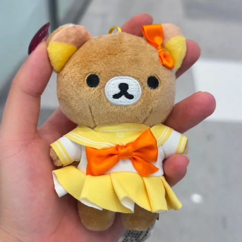 

New Genuine Rilakuma School Uniform Series 10cm Jk Uniform Bear Plush Pendant Anime Figures Toy Keychain Birthday Gift