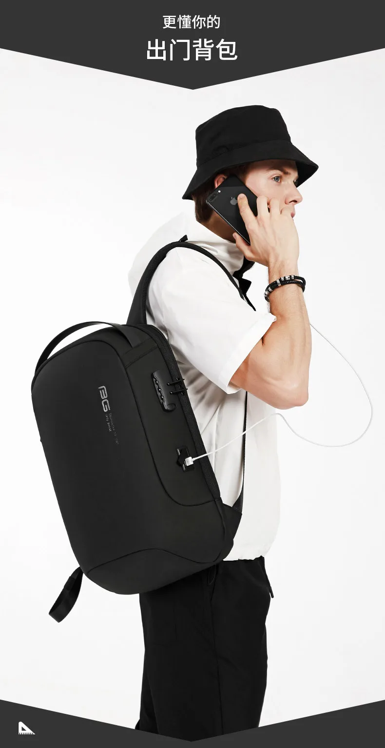 Imagem -06 - Bange Mochilas para Homens 15.6 Polegadas Mochilas para Laptop Moda à Prova Dágua Mochila de Viagem Anti-ladrão Bolsas Escolares Masculinas