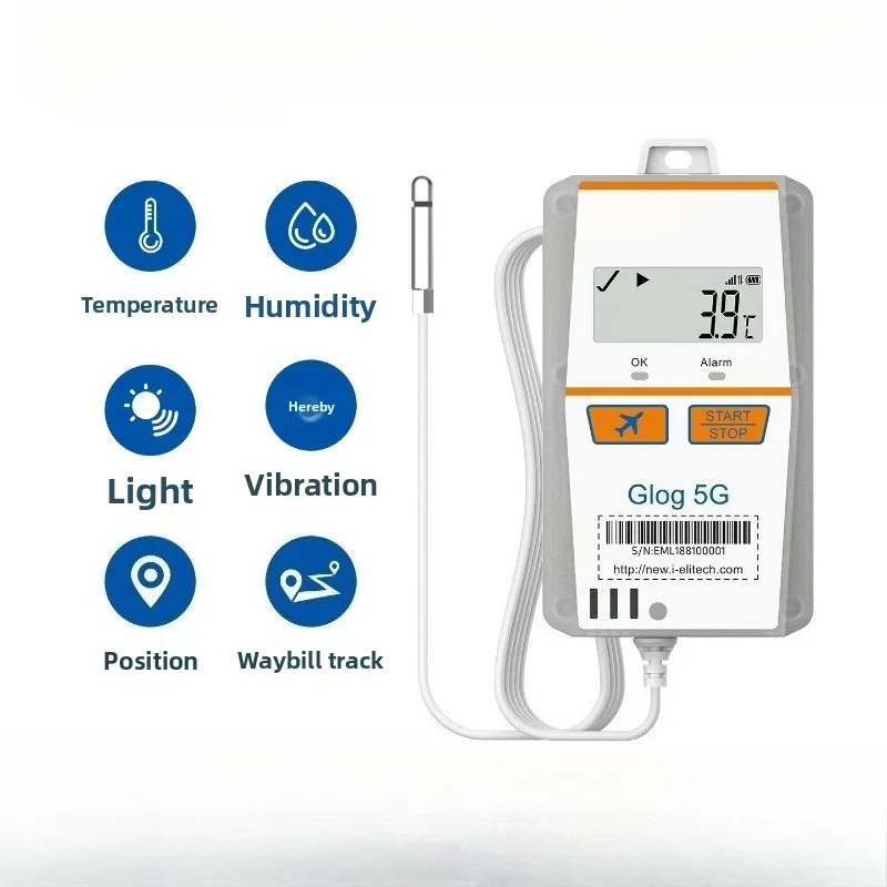 Transportation 4G Disposable Real-time Remote Temperature and Humidity Recorder, Cold Chain Medical Use