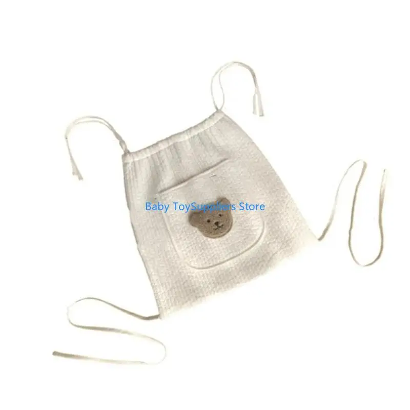 

R1WF Pushchair Storage Bag Baby Strollers Hanging Bag Embroidered Bear Bedside Bag Bag for Toy Diaper Water Bottle