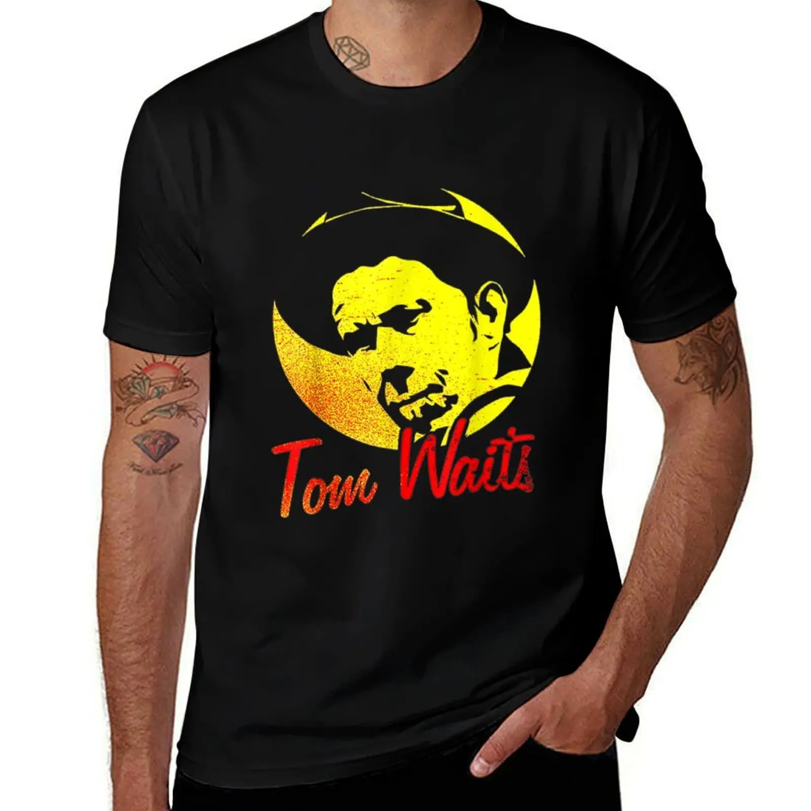 

Tom Waits T-Shirt Daily Wear Plain Short Sleeve Shirt
