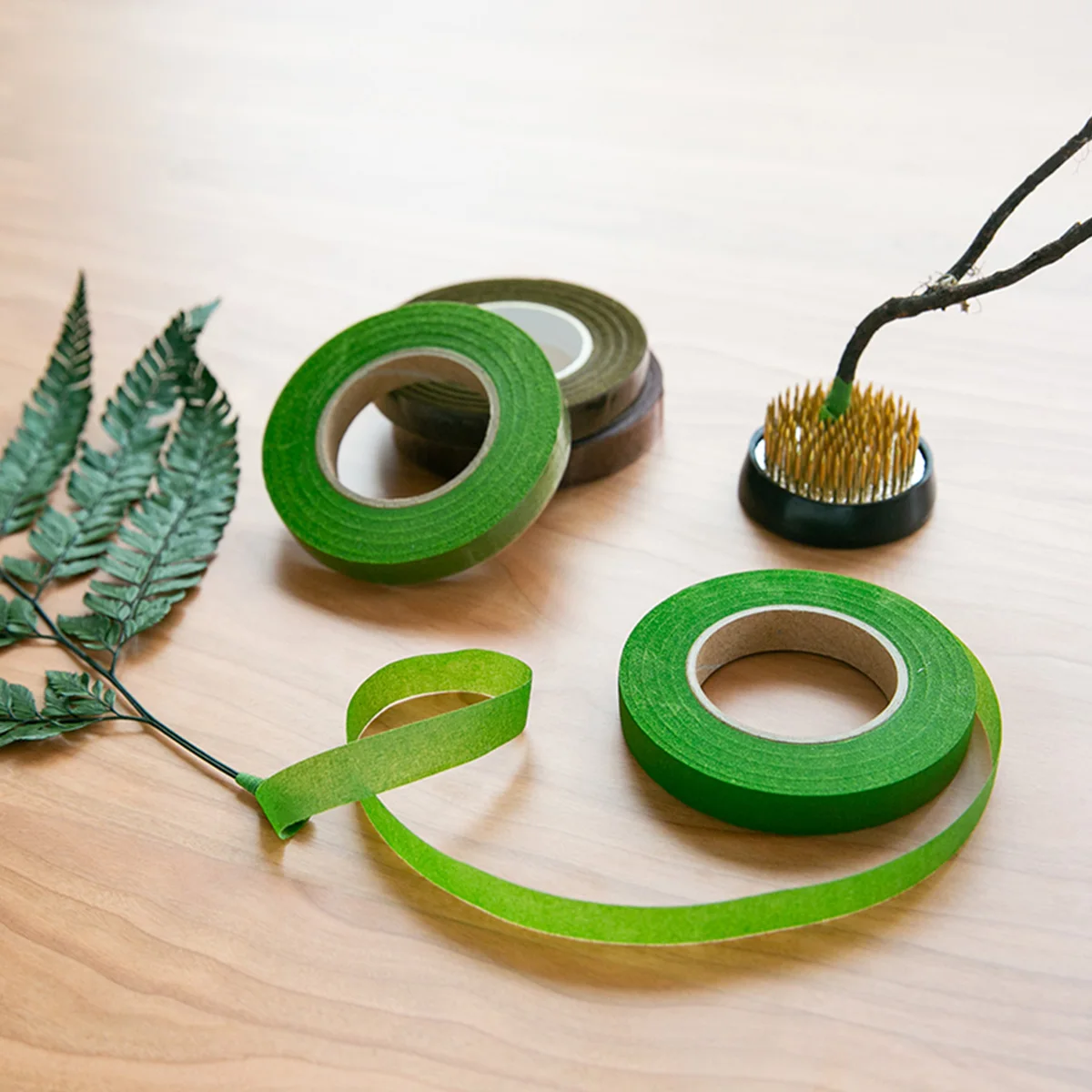 6 rollos de cinta Floral para manualidades, arreglo Artificial, suministros para el ojal, cinta adhesiva de envoltura de tallo DIY colorida verde, flor Ideal