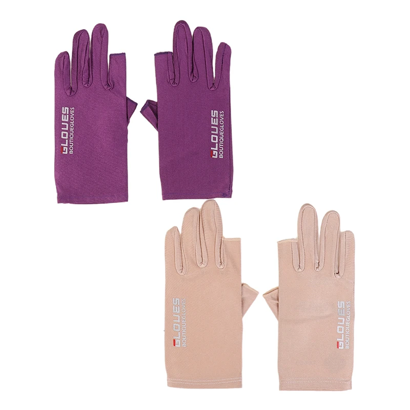 

2025 Spring Summer Open Two-Finger Ice Silk Breathable Gloves Men's Women's Outdoor Sports Sunscreen Gloves Of Cycling Equipment