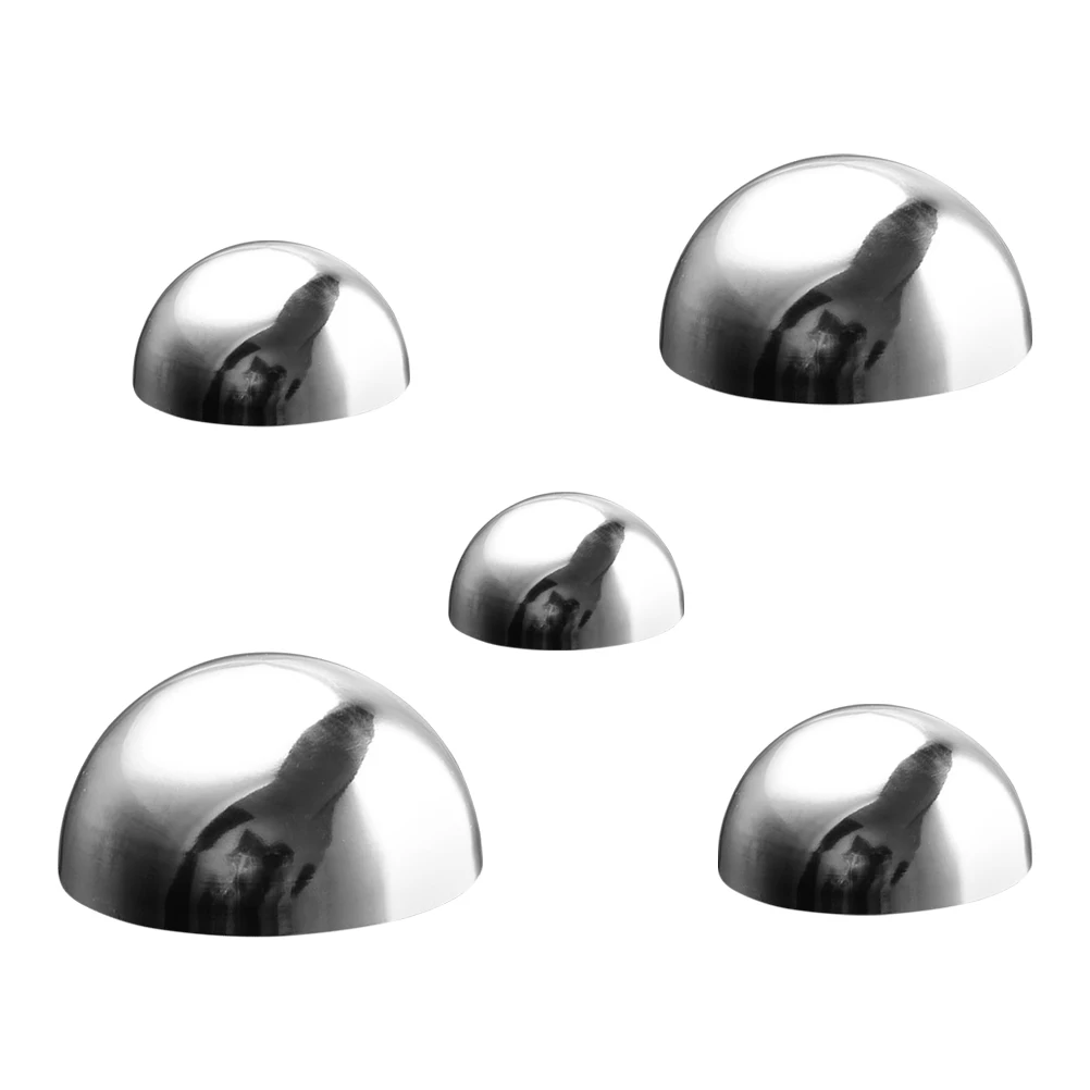 

5 Pcs Reflective Hemisphere Balls 51Mm 76Mm 90Mm 100Mm 150Mm Stainless Steel Mirror Decor Hollow Balls for Garden Home Decor