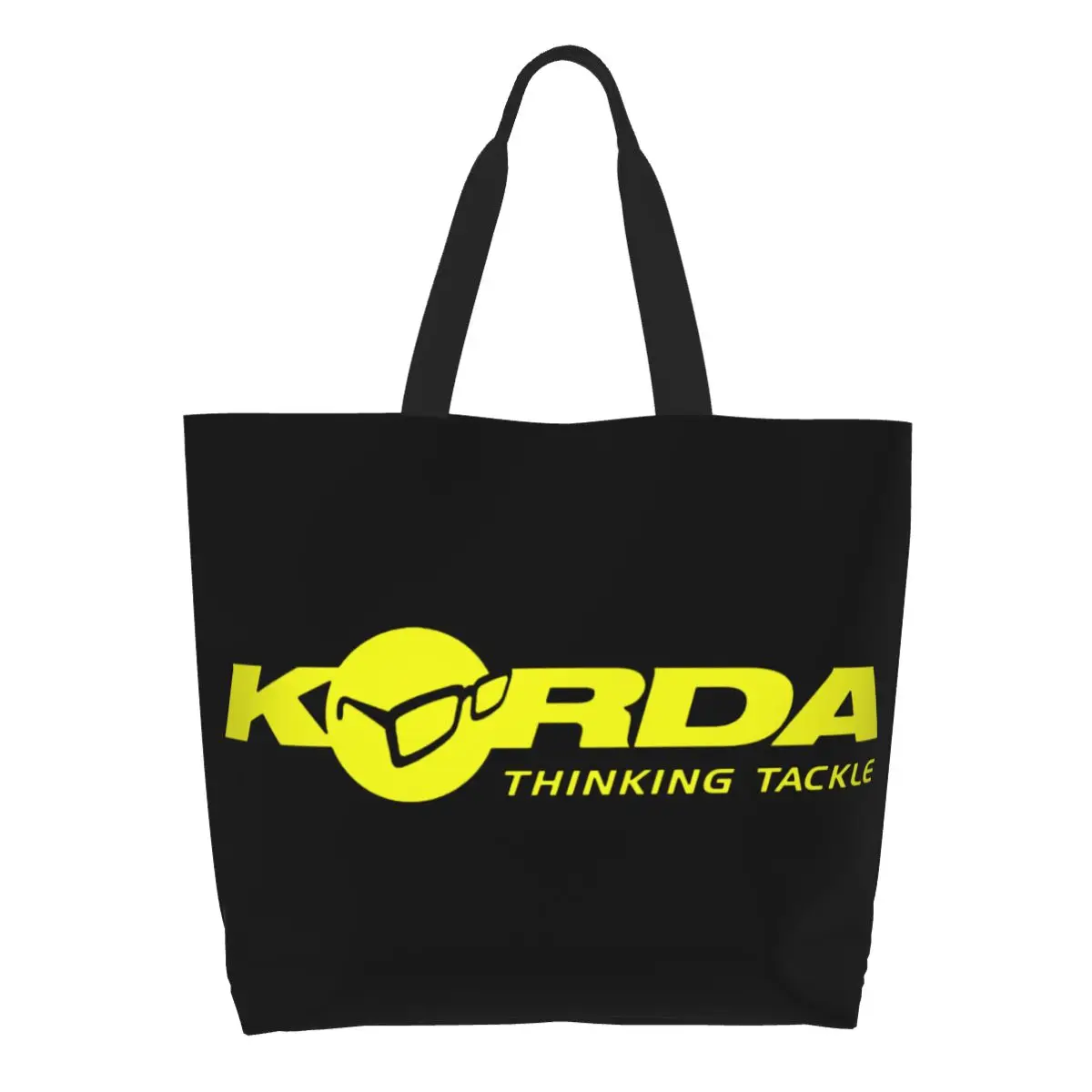 Bolsa de mano de compras divertida inspirada en Korda, bolso de compras de pesca reutilizable, regalo de carpa de pescado, comestibles de lona, bolso de compras de hombro