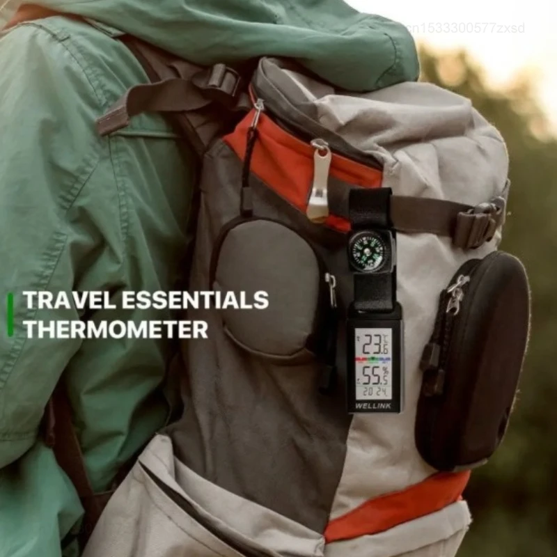 Mini Thermometer Outdoor Temperature and Humidity Meter Camping Mountaineering Vehicle Sensor LCD Indoor Temperature Tool