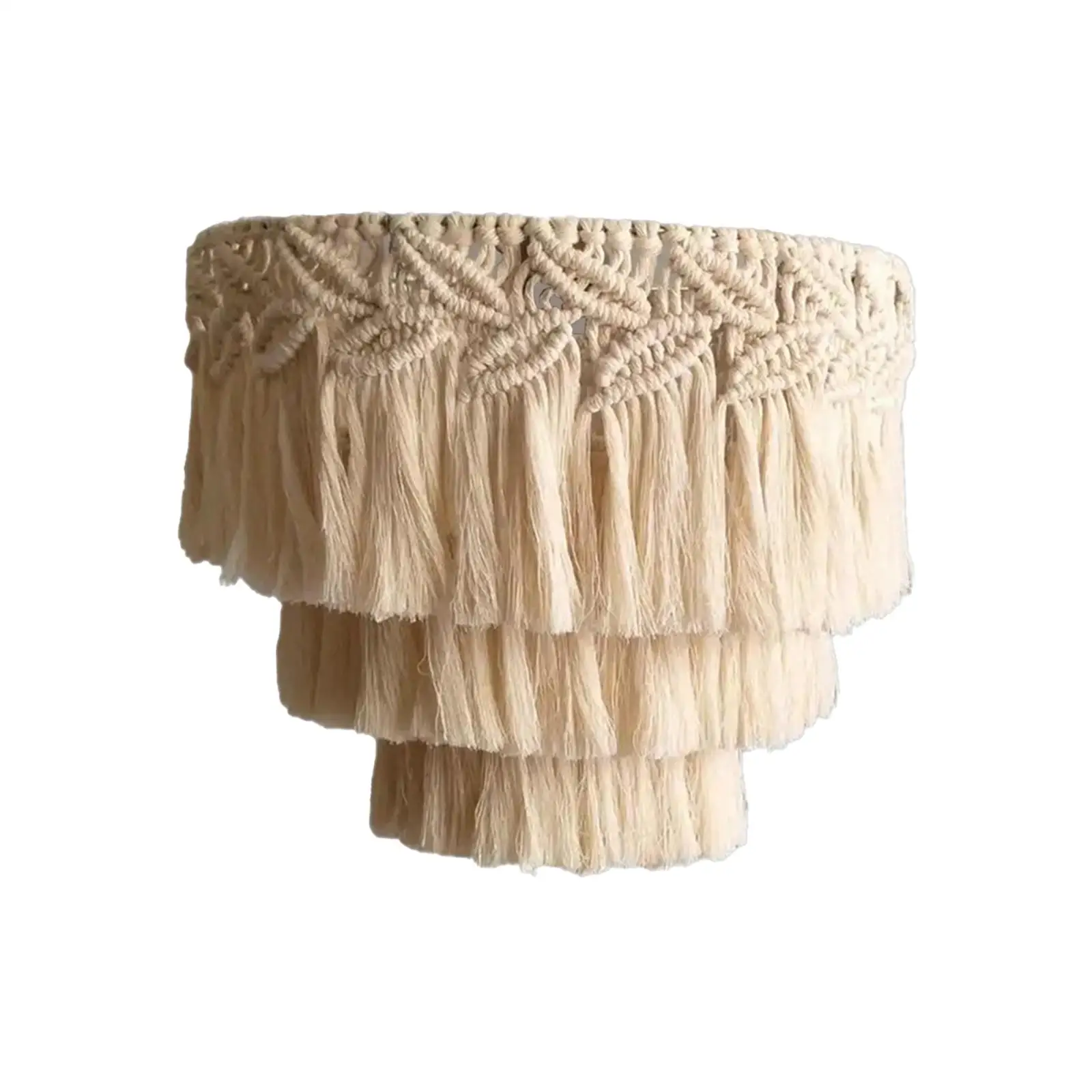 Macrame Lamp Shade Lampshade Hanging Light Cover Pendant Light Shade for Living Room , 30cmx35cm