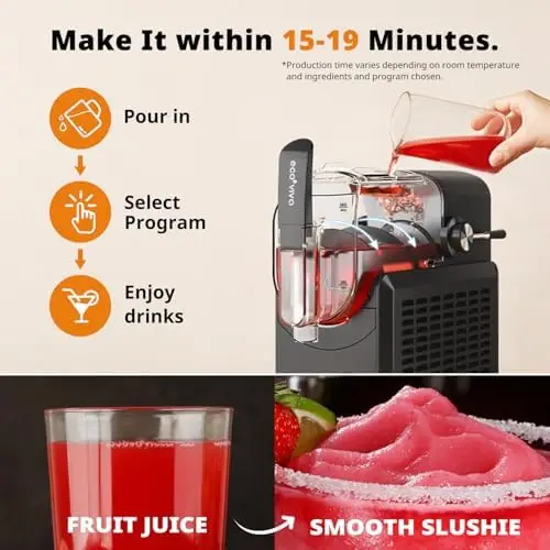 Cooling Flash-Freezing Frozen Drink Maker - Color-Screen Professional Slushie Machine No Ice Needed