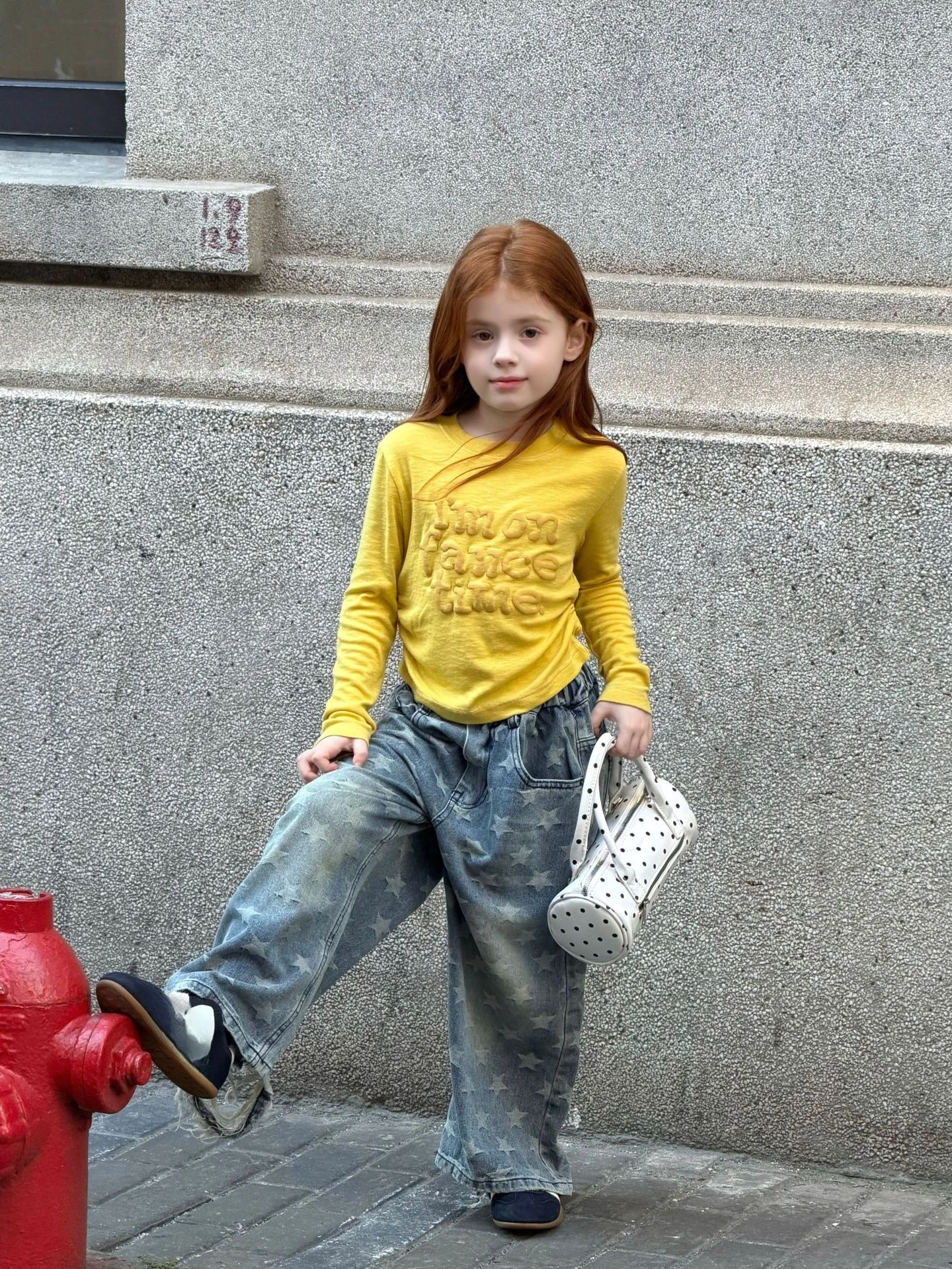 2026 Fashion Jeans New Fall Boys Girls Same Style Fall Mid Rise Cotton American Stylish Star Print Jeans