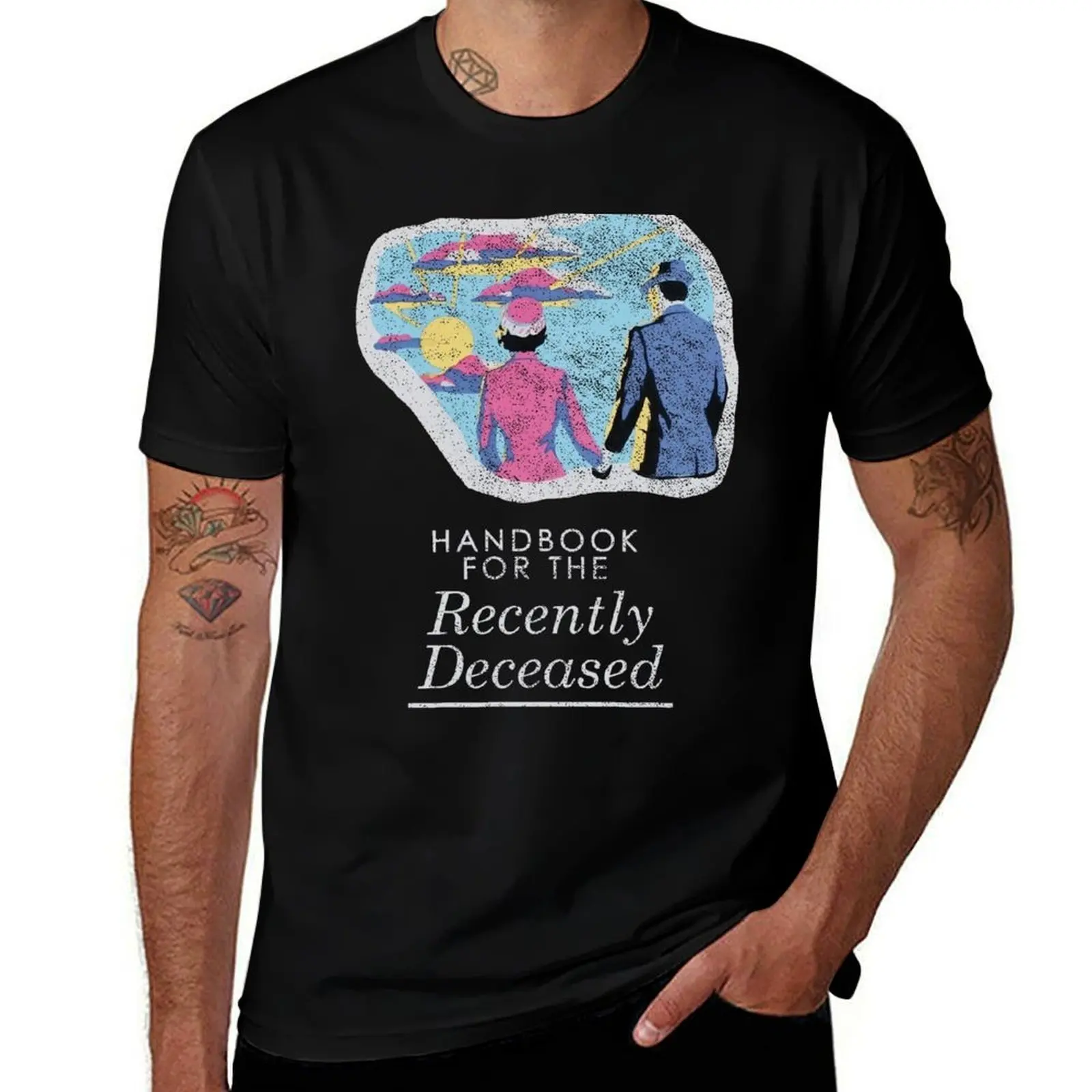 Handbook for the Recently Deceased - Dark T-Shirt Light Athletic Short Sleeve Tee Shirt T-Shirt