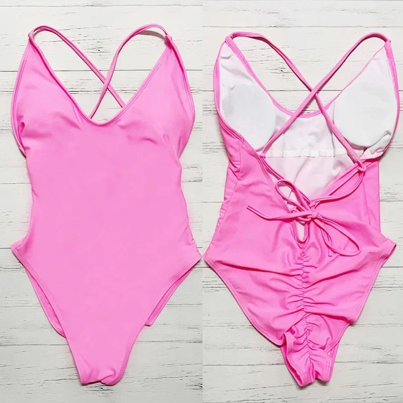 S-3XL сексуальный цельный купальник с подкладкой, однотонный купальник, женский летний купальный костюм, женский купальный костюм больших размеров, пляжная одежда, летний купальный костюм
