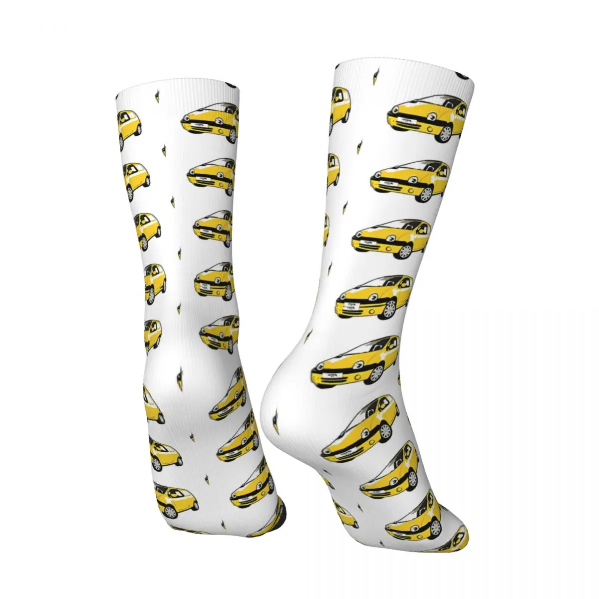 Chaussettes jaunes coordonnantes pour hommes, bas RT, chaussettes rétro des années 90, haute qualité, escalade d'hiver, cadeau à motif