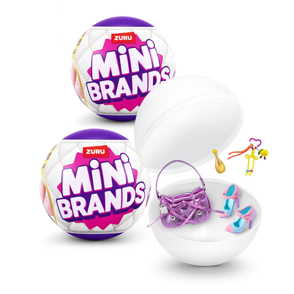 ZURU Mini Brands Fashion Series 4 Jouet de collection aveugle avec 5 Mini sacs de mode mystère Chaussures et accessoires Miniature réaliste
