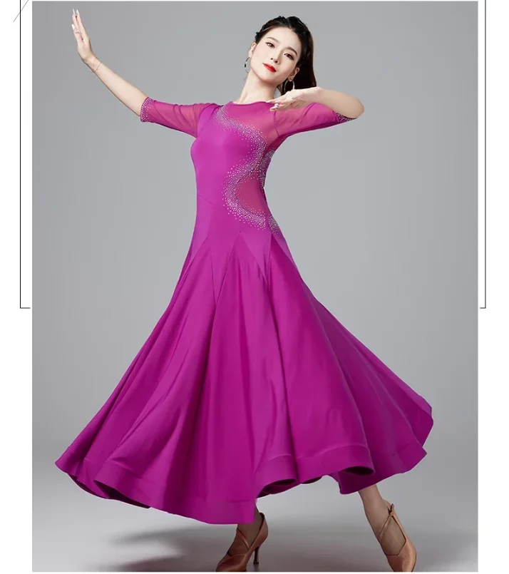 X2ree-Jupe de brevModerne pour Femme, Costumes de Valse Adulte, brevLatine Trempée, Robe de Performance