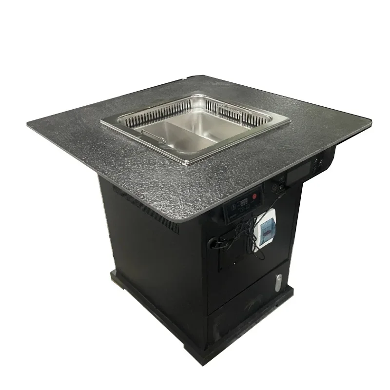 Dining table embedded induction cooker environmentally friendly self-purification integrated hot pot restaurant commercial