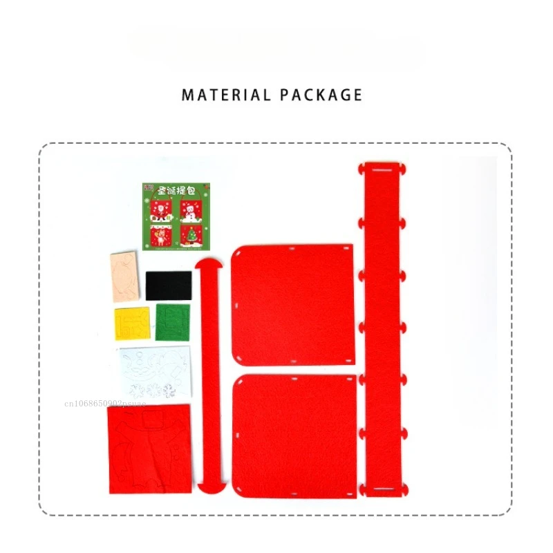 Kinderen Handgemaakte DIY Speelgoed Doek Handtas Kerst Craft Kits Niet-geweven Stof Montessori Onderwijs voor Kinderen Tas Kerst Decor Gift