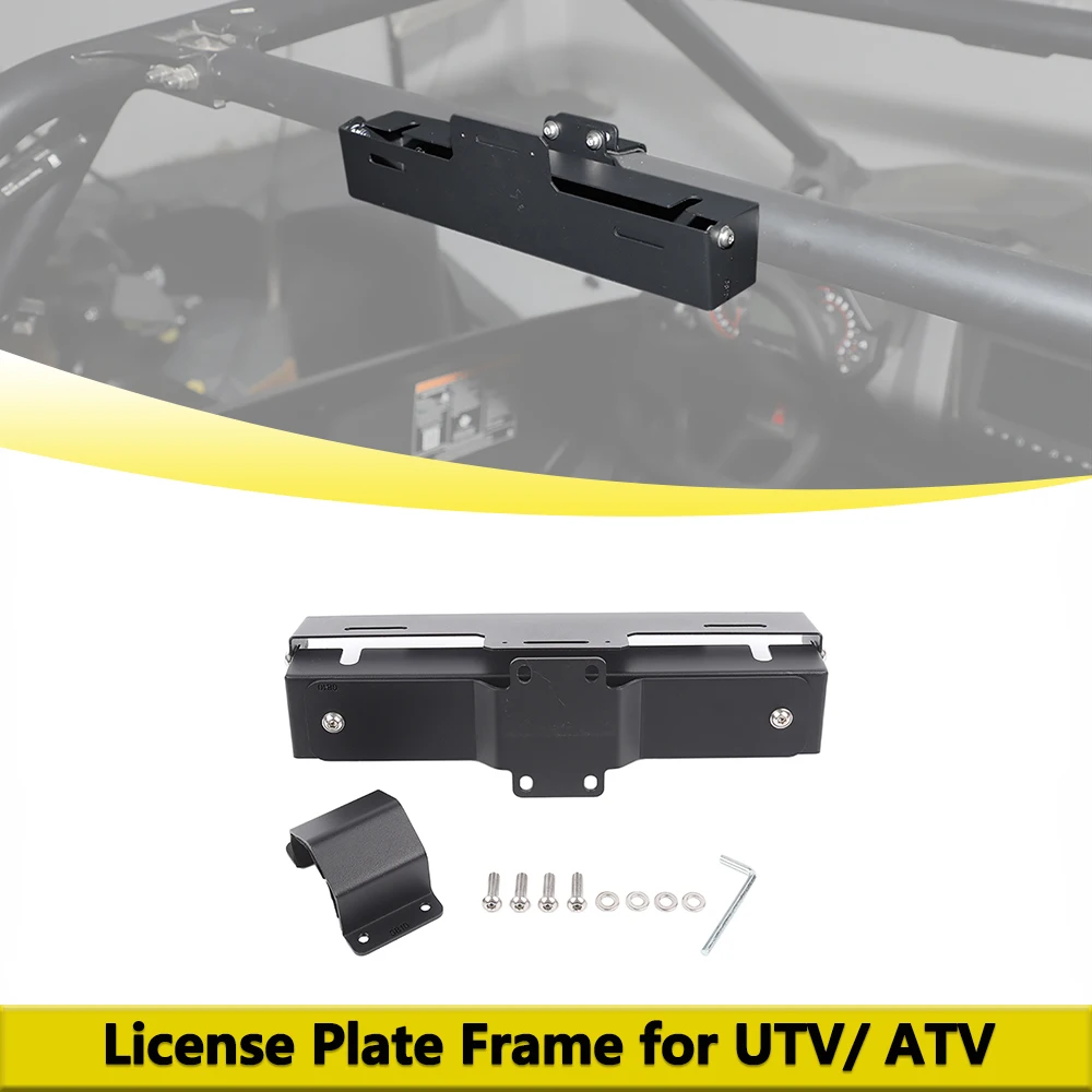 

Рамка номерного знака UTV ATV, металлический американский стандарт, держатель кронштейна для крепления номерного знака для Polaris Rzr, автомобильные запчасти, аксессуары