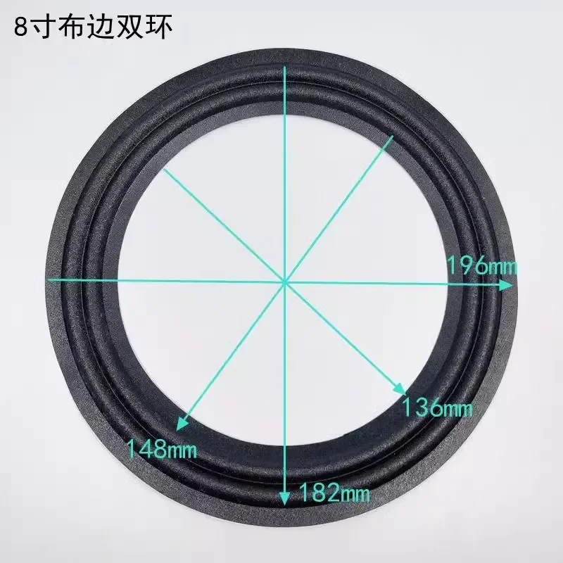 2Pcs Two-fold Ring Edge Speaker Repair Parts 8''/10