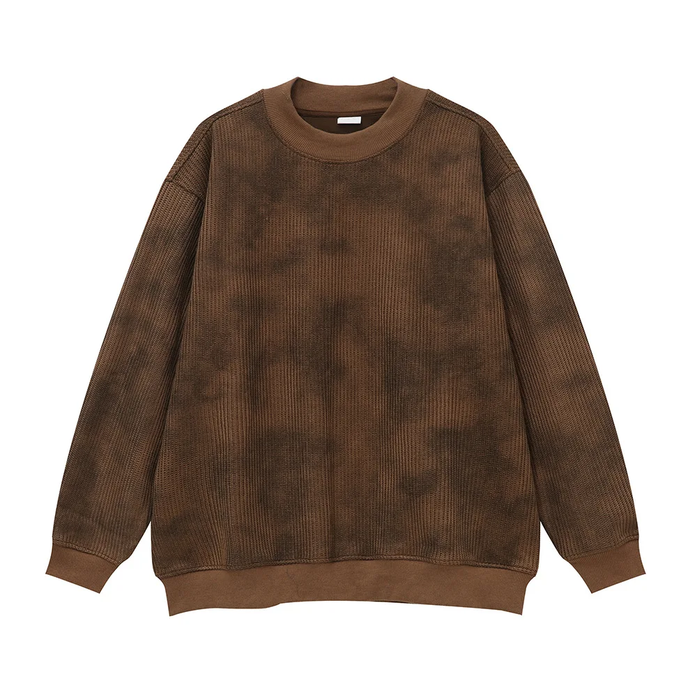 Bluzy z długim rękawem O Neck Bluza męska Pullover Bluzy z kapturem Spliced Sport Loose Fit Slight Strech Casual 2025 Wiosna