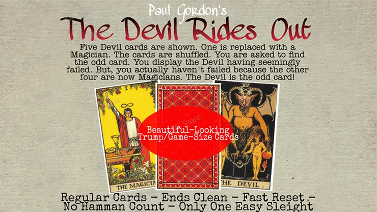 The Devil Rides Out By Paul Gordon Magic tricks ( 58 Store Download )