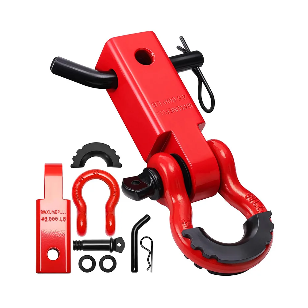 

4.75ton Thickened Carbon Steel Aluminum Alloy Off-Road Vehicle Rescue Hook Trailer Accessories Car Towing Square Arm Shackle