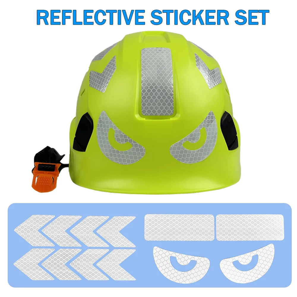 CE Construction Safety Helmet With Reflective Stickers ABS Hard Hat Adjustable Ventilation System Hardhat For Head Protection AN