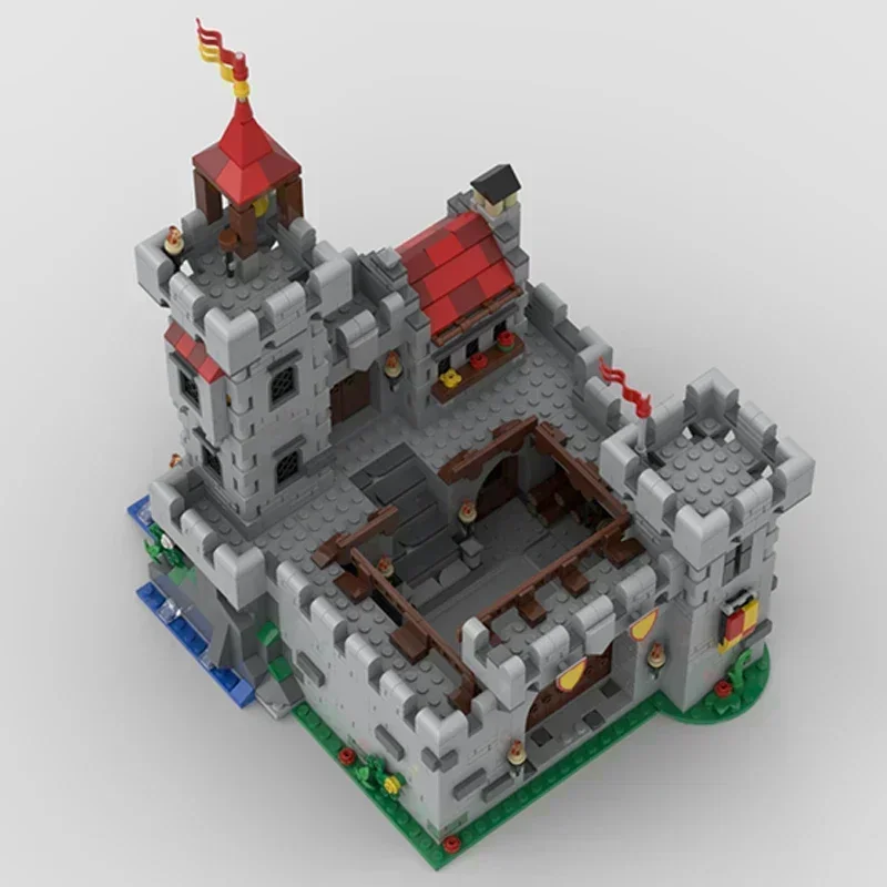 Briques de construction Moc, modèle de forteresse du Lion, château du Lochside, blocs modulaires, cadeaux, jouets pour enfants, ensembles de bricolage, assemblage