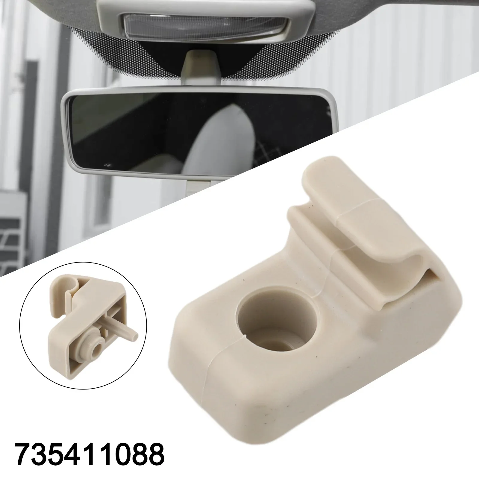 Car Interior Sun Visor Holder Beige Beige Color Direct Installation High Universality Fitment Practical And Reliable For Fiat
