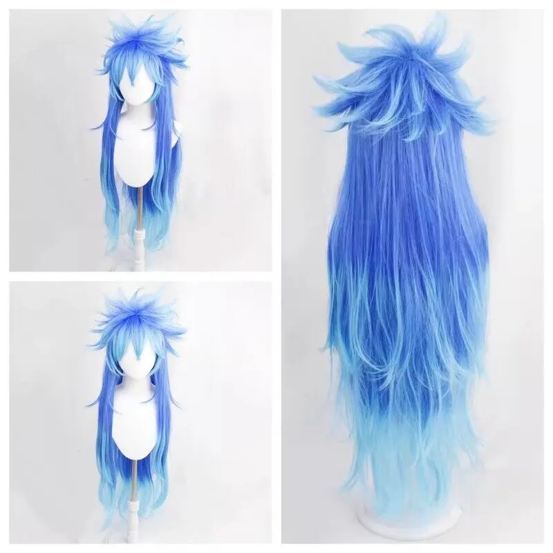 

New Long Blue Anime Layered Ladies Wig