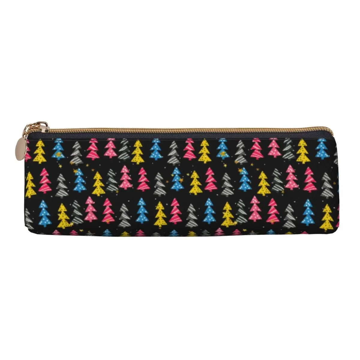 Christmas Tree Pencil Case Colorful Print School Pencil Cases Zipper Boy Girl Kawaii College Pencil Box School Stationery