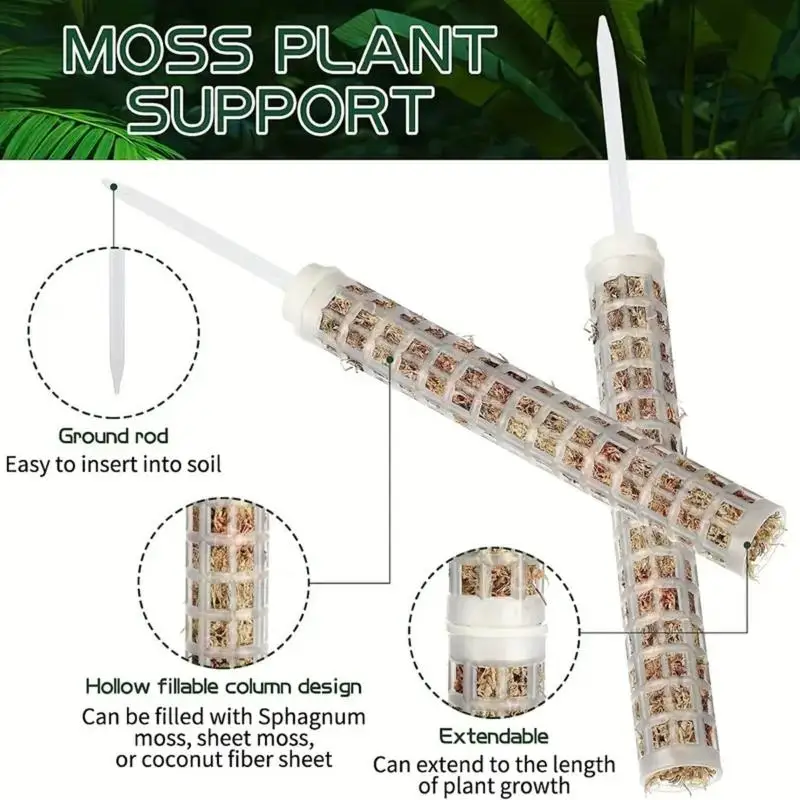 Plant Climbing Frame Extendable Plant Moss Poles 2 Sizes for Indoor Plants Climbing Support Easy Shaping
