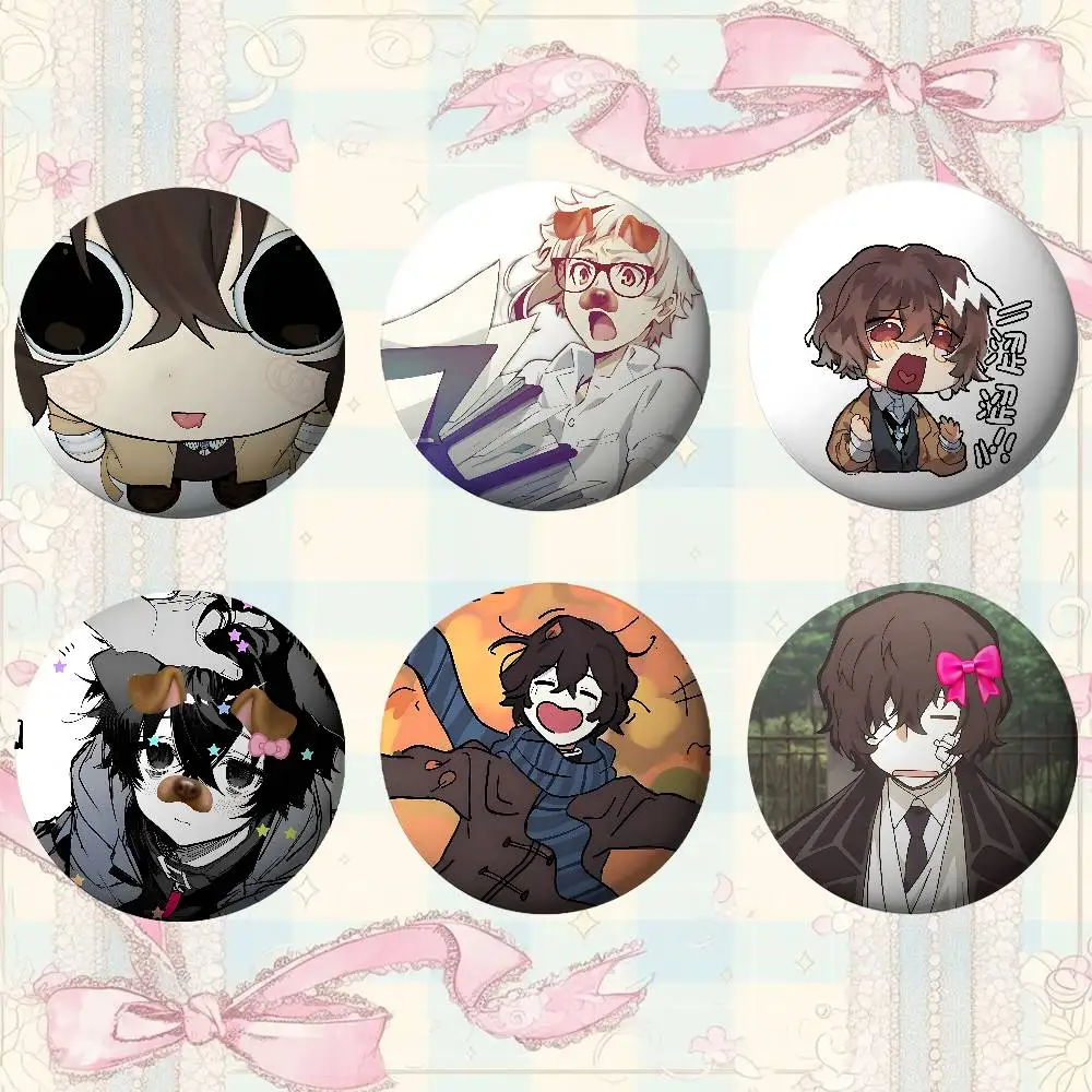 Anmie A-Bungo Stray Dogs For Clothes Anime Enamel Pin Cute Things Cartoon Cosplay Badges On Backpack Brooch Art Gifts