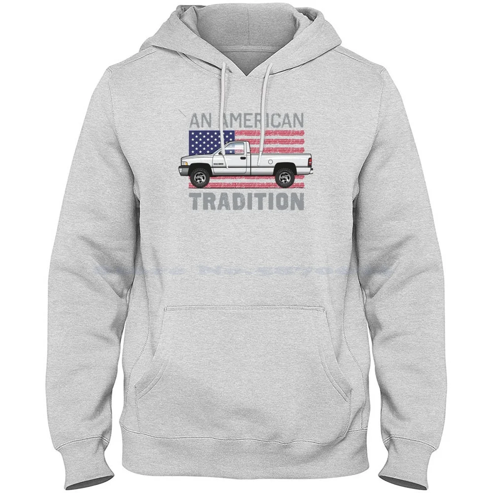 Tradition-White 100% Pure Cotton Hoodie Tshirt 1500 2500 Sport 1994 1995 1996 1997 Pickup Truck Slt Laramie 4X4 Lifted