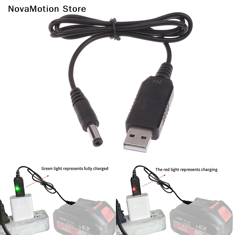 [NM]USB 5V To 21V Boost Charging Cable USB Power Boost Line DC 21V Interface Lithium Battery Charger Adapter[NM]