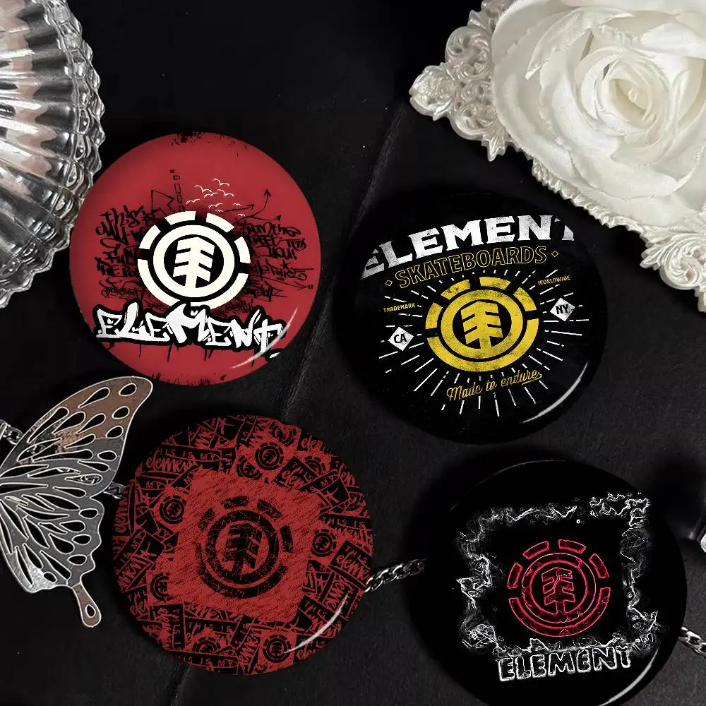 E-Element S-Skateboards New  Brooches Soft Button Pin Funny Silly Gnarpy on A Skateboard Meme Badge Gamer Collection Gifts