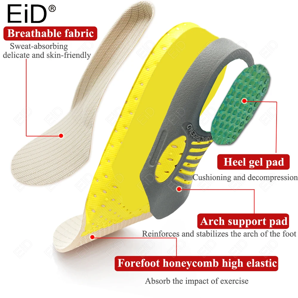 EiD Orthopedic Insoles Shoes Sole for Feet Arch Pad X/O Type Leg Correction Flat Foot Arch Support Sports Shoes Insert Feet Care